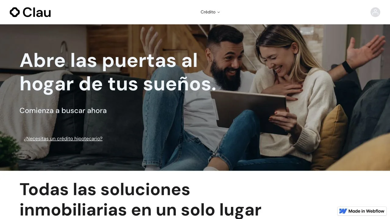 Clau’s current property website. This engagement took place under its earlier Flat brand.